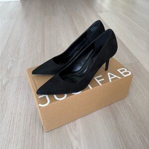NEW JustFab Women's Faux Suede Black Pumps size 7